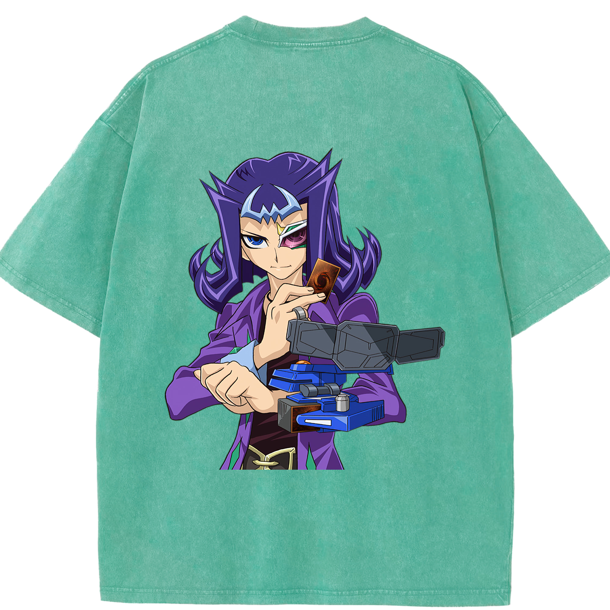 （画像用） 遊☆戯☆王 Yu-Gi-Oh! 綿100% ヴィンテージ風 半袖Tシャツ（背面プリント）